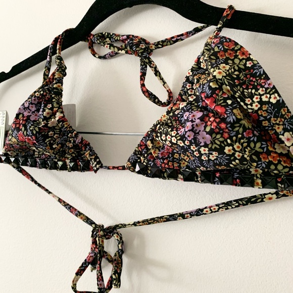 Brette Sandler Floral Stud String Bikini Xs - Picture 6 of 10